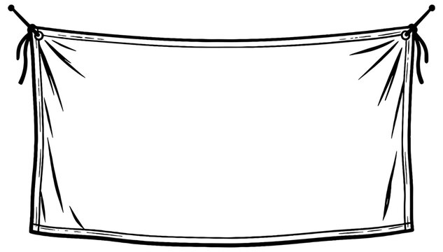 Blank Banner with room for text clip art illustration, isolated 