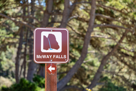 sign at point lobos to McWay Falls at CA 1, cabrillo highway
