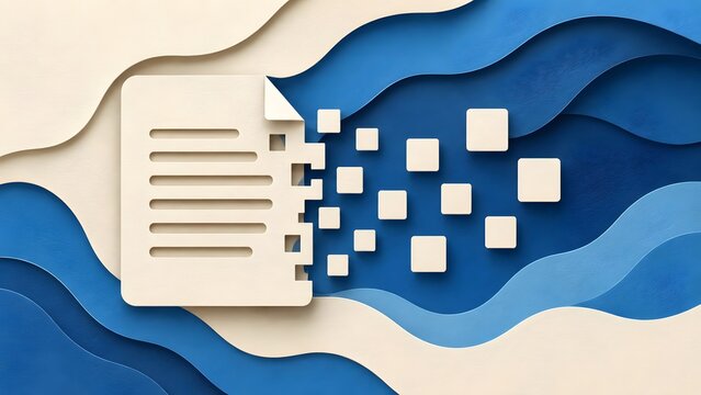 Document dissolving into digital data