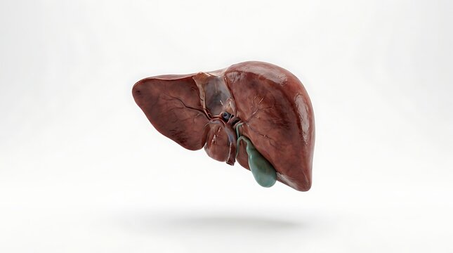 Human liver and gallbladder anatomy