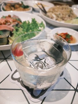 A glass of customized cocktail