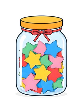 A jar os Paper Stars