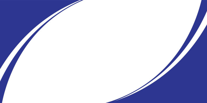 Abstract white background template with blue wavy corner frame layout.