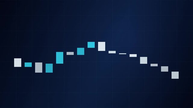 Animated Stock Candlestick Chart with Downward Trend