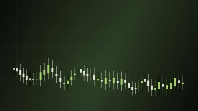 Financial Candlestick Chart Animation with Radial Pulse Effect