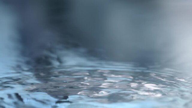 Super Slow Motion Shot of Waving Water Surface with Copy Space at 1000fps.