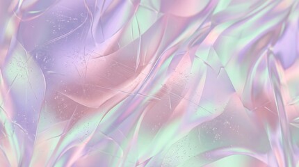 Obraz premium Iridescent pastel swirls create a soft, ethereal background with subtle textures and flowing lines, suggesting a dreamy, abstract quality.