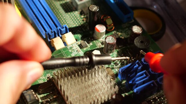 Inspecting Electronic Components with Precision Tools