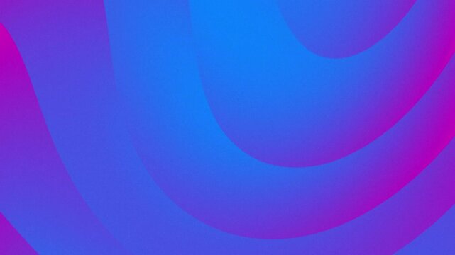 Smooth continuous motion of layered undulating curved shapes in a vibrant blue to purple gradient, shifting and flowing in seamless loop