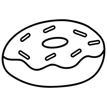 donut icon vector illustration