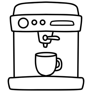 coffee machine vector icon illustration