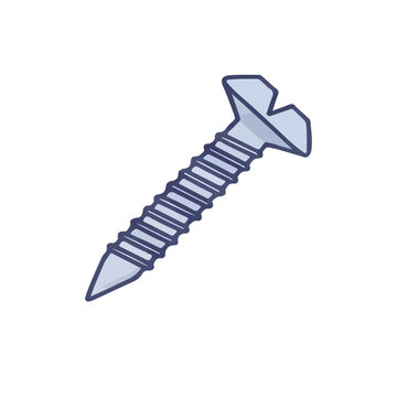 vector illustration of a screw