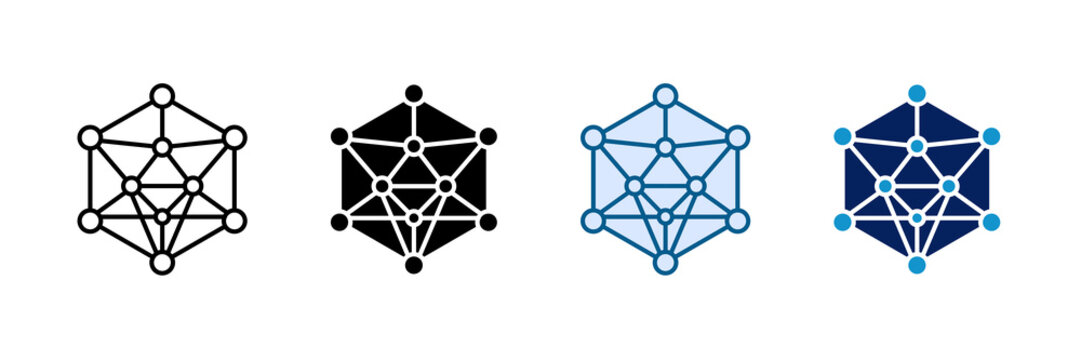 Service Mesh Icon Set Multiple Style Collection