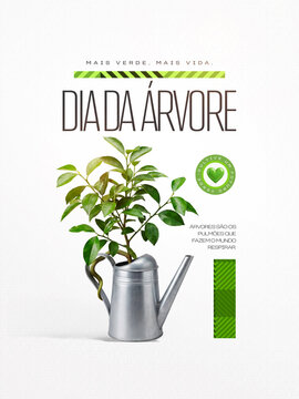 Dia da &Aacute;rvore Meio Ambiente Post Card Insta Template Banner