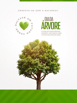 Dia da &Aacute;rvore Natureza Meio Ambiente Post Card Insta Template Banner