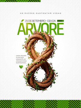 Dia da &Aacute;rvore 21 de Setembro Post Card Insta Template Banner