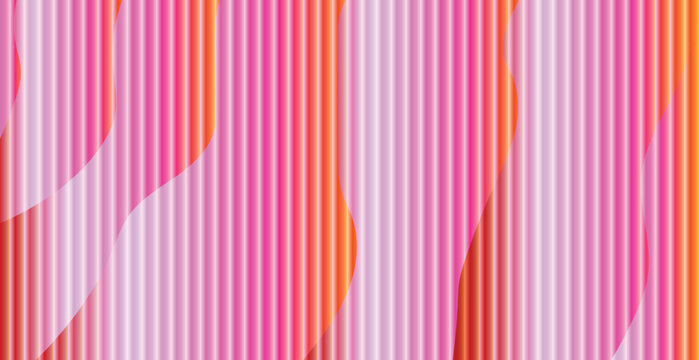 Abstract pink vertical stripe background, vibrant geometric pattern with orange and purple gradients, modern linear texture for digital wallpaper and creative graphic design projects