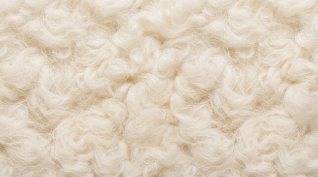 Creamy white fluffy textured material background
