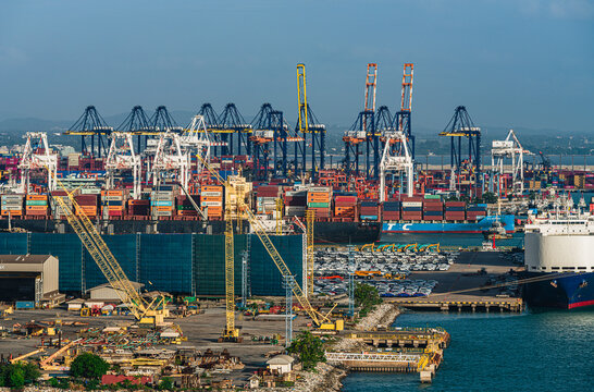 LAEM CHABANG, CHON BURI, THAILAND - SEPTEMBER 9, 2026: Laem Chabang Port, Thailand's largest deep-sea port. The industrial harbor supports international trade and global logistics.