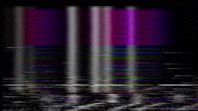 Analog VHS tape distortion with color bleed and scanlines