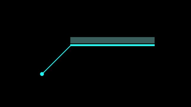 Hud callout rectangle text box animation. HUD graphics around the edges for use in movies, Technological HUD template callout. Motion graphics of Hud callout icon. 4k animation.