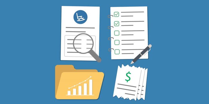 Retirement account statements, financial records and review tools organized to evaluate savings, contributions and future progress. Clean modern finance workspace showing retirement account.