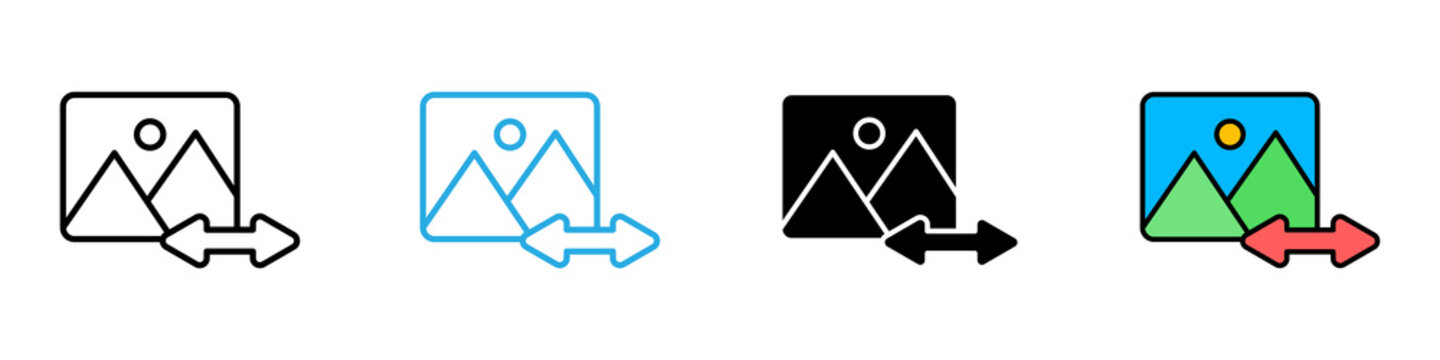 Enlarge multi - style icon design concept