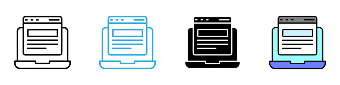 Responsive multi - style icon design concept