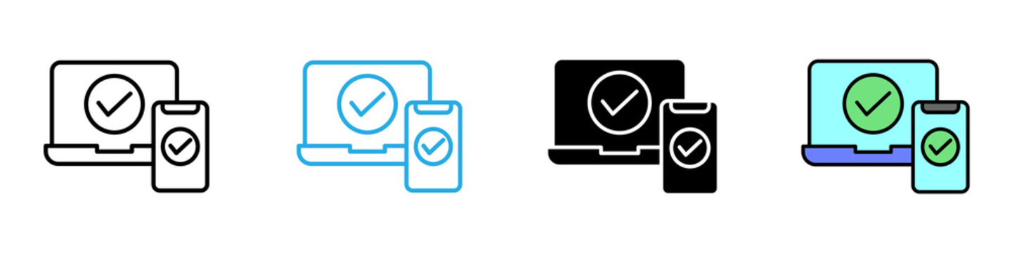 Responsive multi - style icon design concept