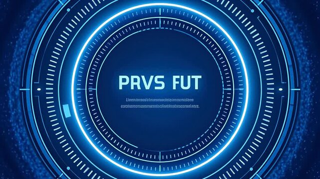 Dark blue circular sci-fi HUD interface with glowing scales