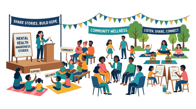 Community Event: Mental Health Awareness, Storytelling, and Wellness Activities
