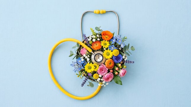 Celebrating world diabetes day with a vibrant bouquet raising awareness and promoting healthy lifestyles for a brighter future
