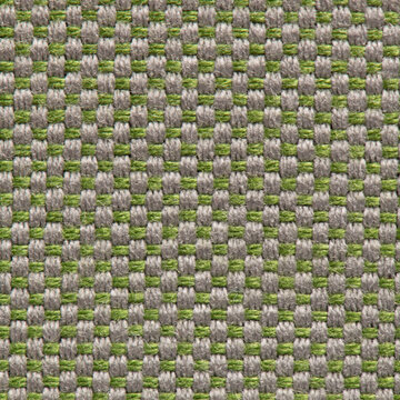 Grey and green woven fabric texture close up
