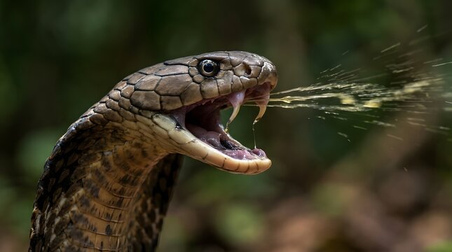 The Dangerous Venom Of A Spitting King Cobra Snake