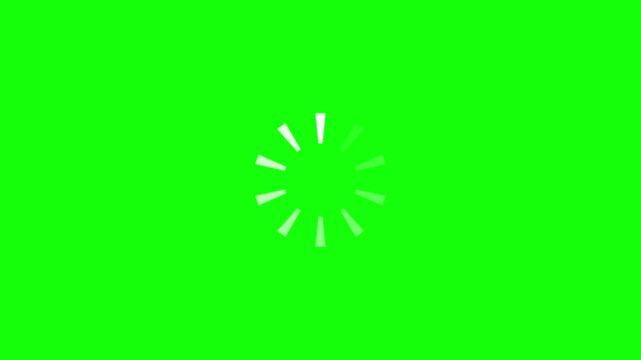 loading symbol buffering. loading progress bar motion. Loading animation green screen. Premium Wedge Tapered Radial Preloader UI HD