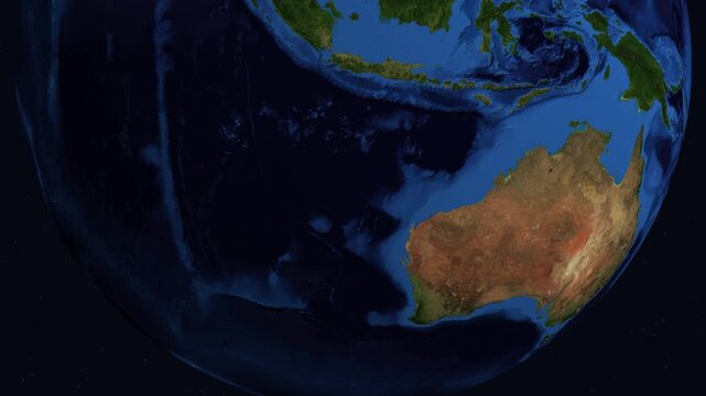 Earth Zoom In Animation to Gaborone Botswana at Night