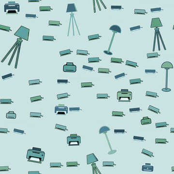 Printers and Lamps Pattern