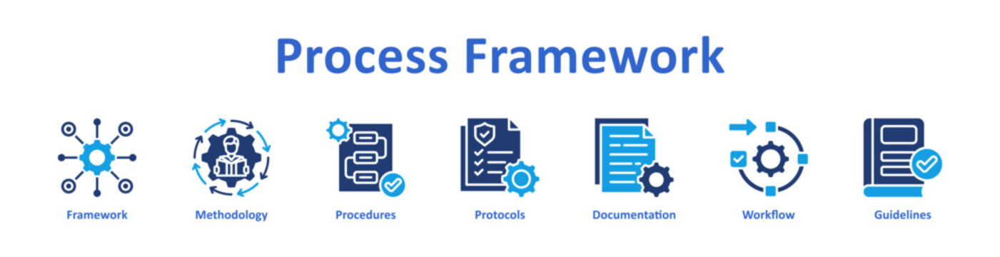 Process Framework Web icon banner and collection