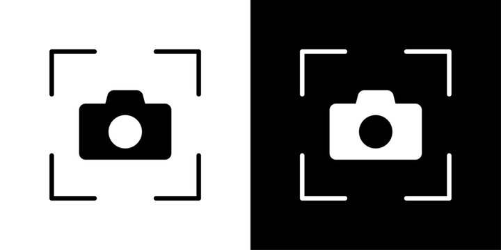 Camera capture icon with viewfinder frame, for photography, screenshot, and camera app apps
