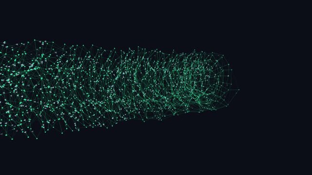 Data lattice nodes evolve into neural clusters in a seamless loop