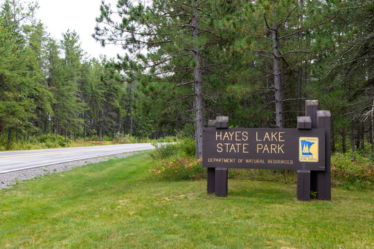 Entrance Sign at Hayes Lake State Park in Northern Minnesota