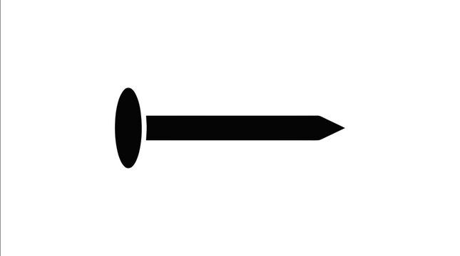 Vector illustration of smooth nail icon on a transparent background