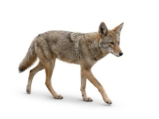 Fototapeta premium Coyote Trotting in Studio Light