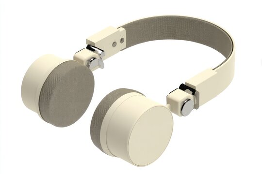 Beige headphones with rounded earcups