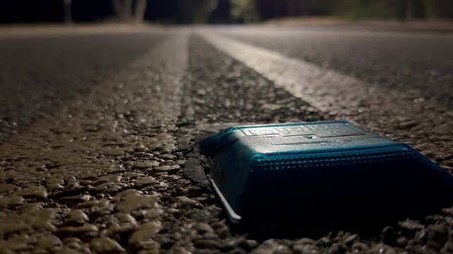 Low angle of road  parking reflector 