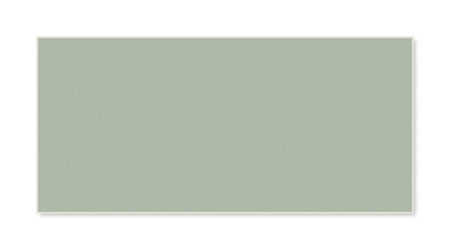 Hand made green rectangular sticker paper badge asset as clean cutout