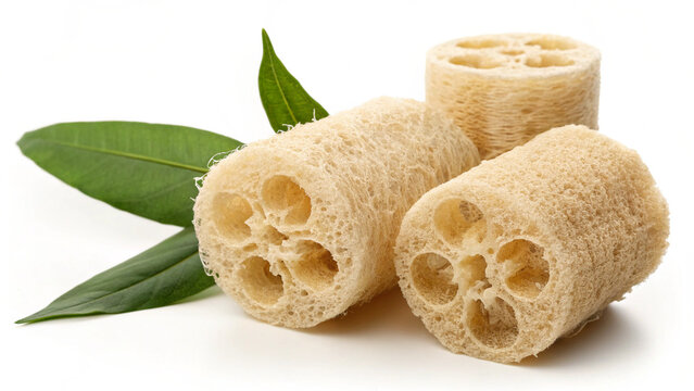 Natural dried loofah sponge with fibrous texture