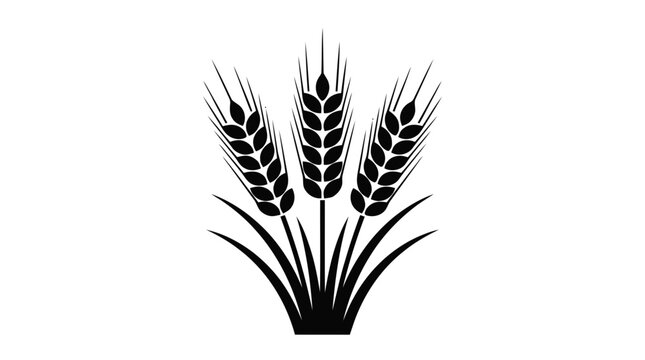 Vector illustration of wheat vector icon illustration on a transparent background