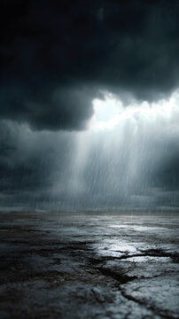 storm and cracked ground
