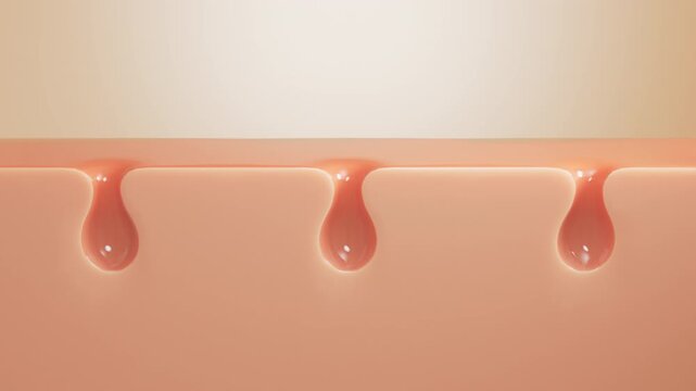 Clear bubbles sweep across a peach-toned skin cross section, lifting yellow sebum plugs from three clogged pores and leaving the follicles visibly empty.